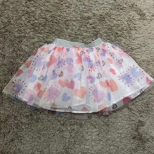 Flapdoodles Pastel Tulle Skirt with White Waistband